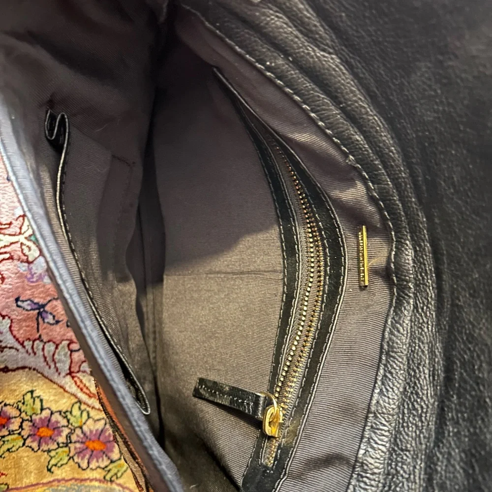 Lizzie Fortunato Leather and Embroidered Clutch with Gold Hardware - Picture 7 of 7